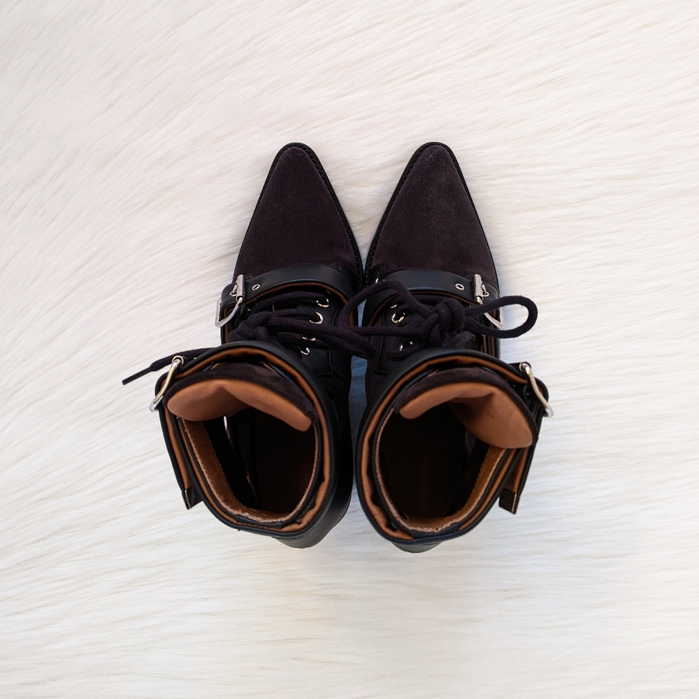 Chloe Rylee Black Suede And Leather Boots | 37.5 - Picture 4 of 16
